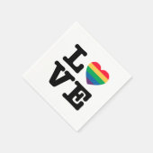 Liebe Heart Pride Paper Napkins Serviette (Ecke)