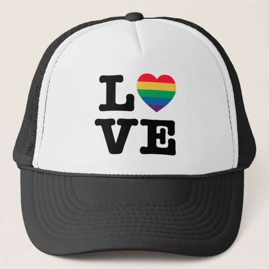 Liebe Heart Pride Trucker Hat Truckerkappe (Vorderseite)
