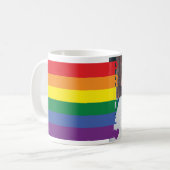Liebe Heart Rainbow Gay Pride LGBT Foto Kaffeetasse (Vorderseite Links)