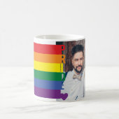 Liebe Heart Rainbow Gay Pride LGBT Foto Kaffeetasse (Mittel)