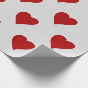 Liebe Heart Red Glitzer Valentine's Wrapping Paper Geschenkpapier