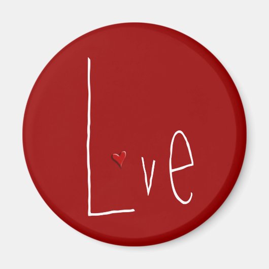 Liebe Heart red Magnet (Vorne)