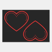 Liebe Heart Red Valentine Geschenkpapier Set (Vorderseite)