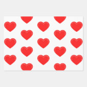 Liebe Heart Red Valentine's Wrapping Paper Sheets Geschenkpapier Set (Vorderseite 3)