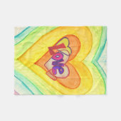 Liebe Heart Rings Chemo Blanket Fleecedecke (Vorderseite (Horizontal))