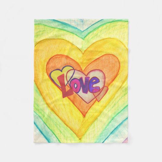 Liebe Heart Rings Chemo Blanket Fleecedecke (Vorderseite)