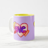 Liebe Heart Rings Custom Coffee Cups oder Tasse (Vorderseite Links)