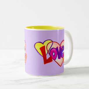 Liebe Heart Rings Custom Coffee Cups oder Tasse