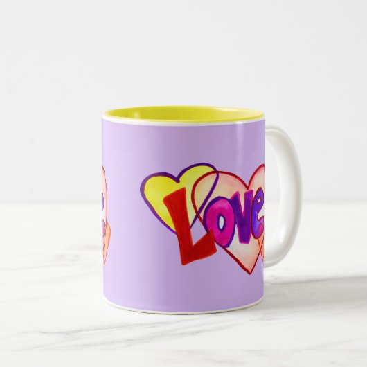 Liebe Heart Rings Custom Coffee Cups oder Tasse (VorderseiteRechts)