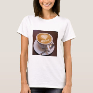 Liebe Heart Rome Cappuccino Kaffee Cup Tasse T - S T-Shirt