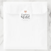 Liebe Heart Rose Gold Brautparty Sticker (Tasche)