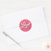 Liebe Heart Round Stickers (Umschlag)