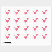 Liebe Heart Round Stickers (Blatt)