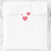 Liebe Heart Round Stickers (Tasche)