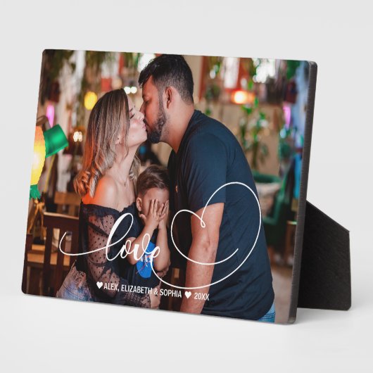 Liebe Heart Script | FOTO Fotoplatte (Seite)