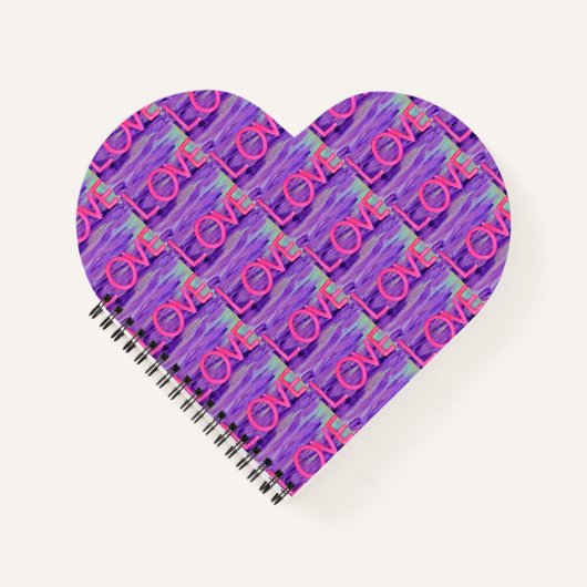 Liebe Heart Shape Notebook Notizblock (Vorderseite)