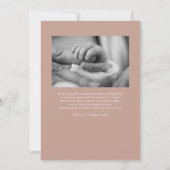 Liebe Heart Shaped Foto Geburtserklärung Einladung (Rückseite)