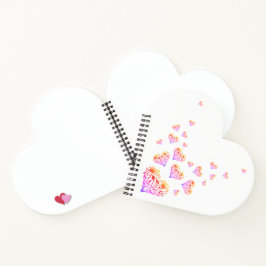 Liebe Heart Shaped Spiral Bound Notebook Notizblock