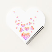 Liebe Heart Shaped Spiral Bound Notebook Notizblock (Rückseite)