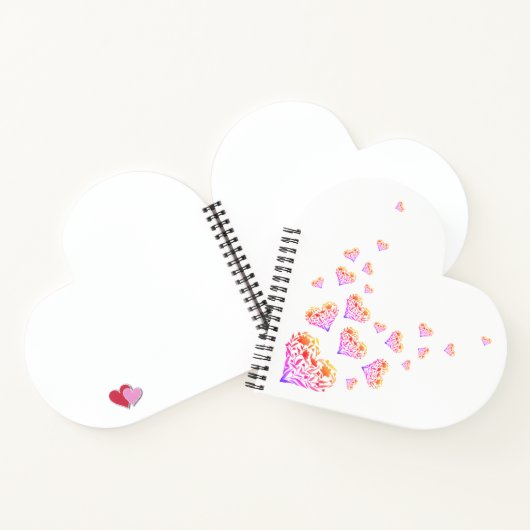 Liebe Heart Shaped Spiral Bound Notebook Notizblock (Innenseite)