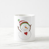Liebe Heart Snowman Kaffeetasse (Mittel)