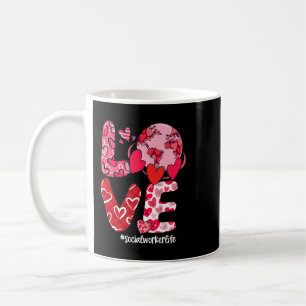 LIEBE Heart Social Worker Life Valentinstag Kaffeetasse