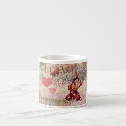 Liebe Heart Sweetheart Valentine Cherub Espressotasse (Vorderseite)