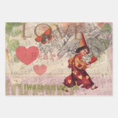 Liebe Heart Sweetheart Valentine Cherub Geschenkpapier Set (Vorderseite)