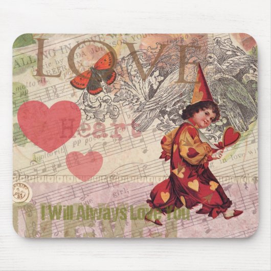 Liebe Heart Sweetheart Valentine Cherub Mousepad (Vorne)