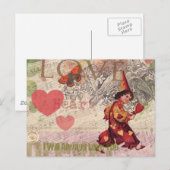 Liebe Heart Sweetheart Valentine Cherub Postkarte (Vorne/Hinten)