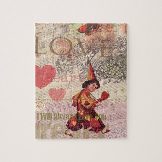 Liebe Heart Sweetheart Valentine Cherub Puzzle (Vertikal)