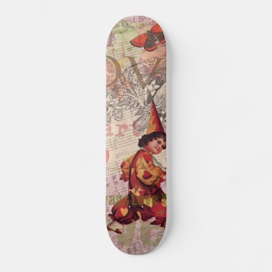 Liebe Heart Sweetheart Valentine Cherub Skateboard (Vorderseite)