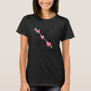 Liebe Heart Tic Won Tac Toe Game Pencil Paper Sox  T-Shirt
