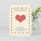 Liebe Heart Wedding Einladung (Stehend Vorderseite)