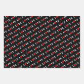 LIEBE Heart White Black Blue Geschenkpapier Set (Vorderseite)