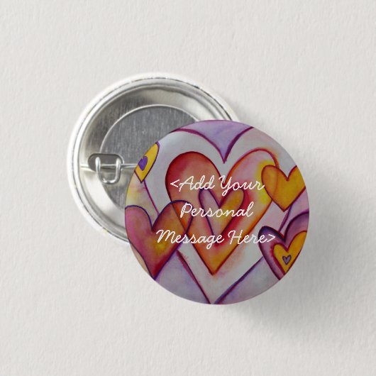 Liebe Heartet benutzerdefinierte Button für Person (Vorne & Hinten)