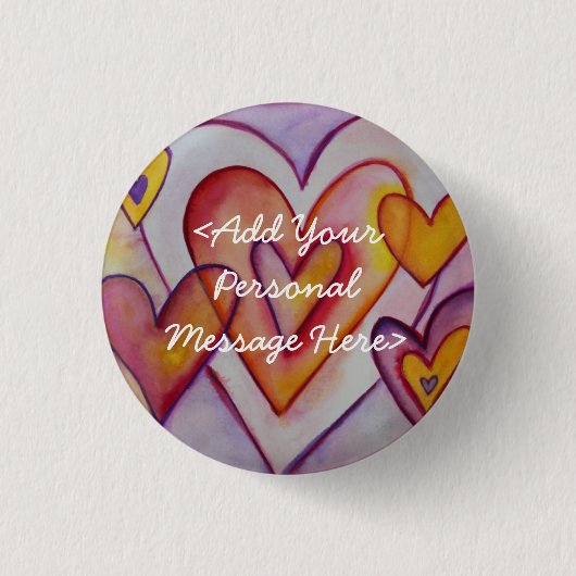 Liebe Heartet benutzerdefinierte Button für Person (Vorderseite)