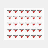 Liebe Hearts 2024 Etiketten (Blatt)