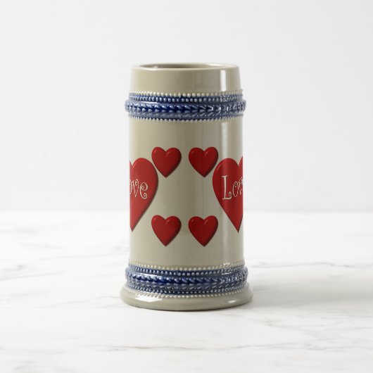 Liebe Hearts 22 oz Stein Bierglas (Mittel)