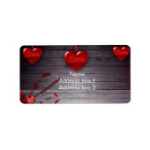 Liebe Hearts Adressaufkleber (Vorne)