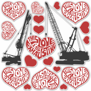 Liebe-Hearts-Aufkleber-Set Aufkleber