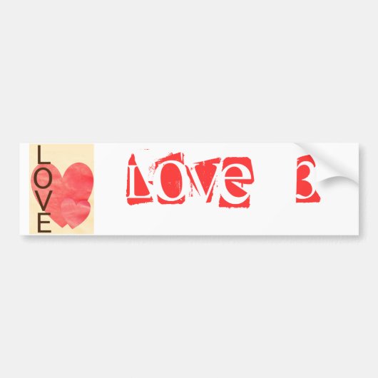 Liebe Hearts Autoaufkleber (Vorne)
