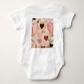 Liebe Hearts Baby Strampler (Rückseite)