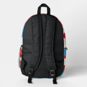 Liebe Hearts Bedruckter Rucksack (Rückseite)