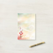 Liebe Hearts Bunny Post-it Klebezettel (Auf Schreibtisch)