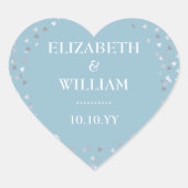 Liebe Hearts Confetti Herz-Aufkleber (Vorderseite)