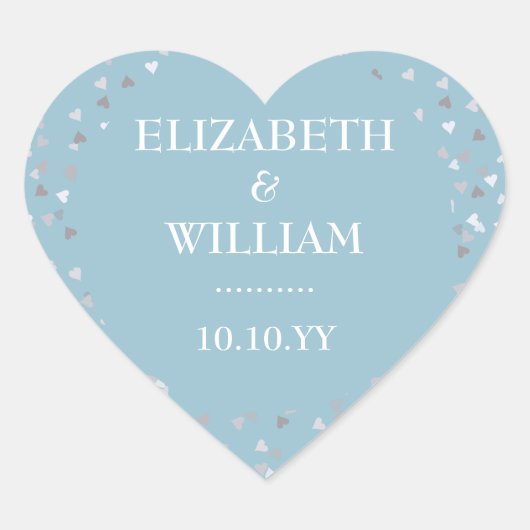 Liebe Hearts Confetti Herz-Aufkleber (Vorderseite)