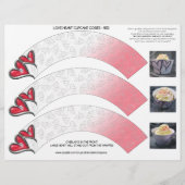 Liebe Hearts Cupcake Cosie - Red (Vorderseite)