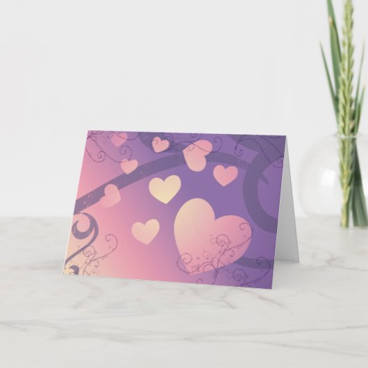 Liebe Hearts Feiertagskarte (Vorderseite)