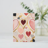 Liebe Hearts Feiertagspostkarte (Stehend Vorderseite)